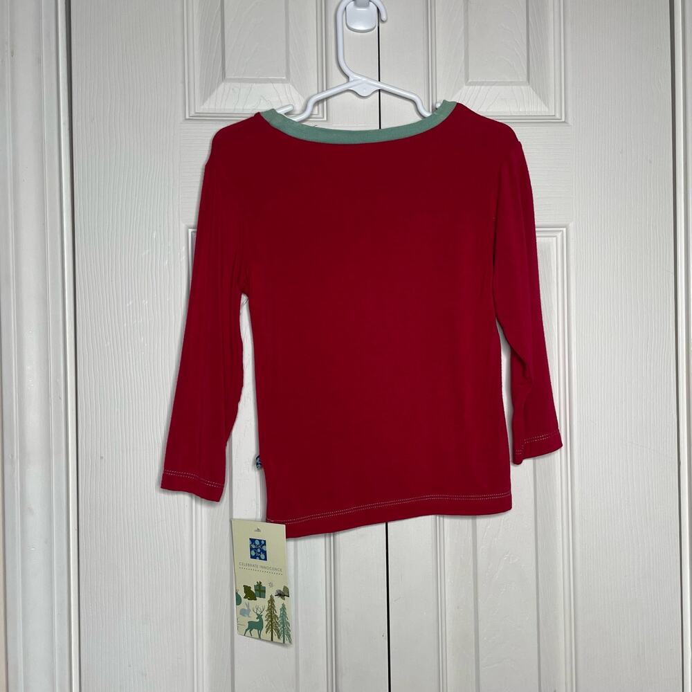 Kickee Pants Christmas Bamboo Long Sleeve Top Size 4T - Picture 2 of 3